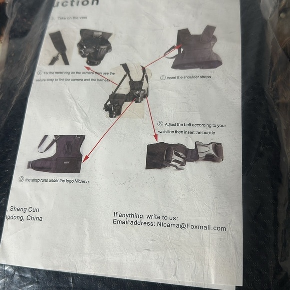 Nicama Dual Shoulder Camera Strap for Two-Cameras, Carrier Chest Harness Vest... - Picture 2 of 3